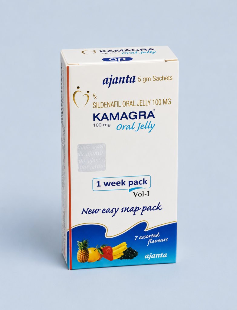 KAMAGRA ORAL JELLY 100 MG - envase y producto, imagen 1