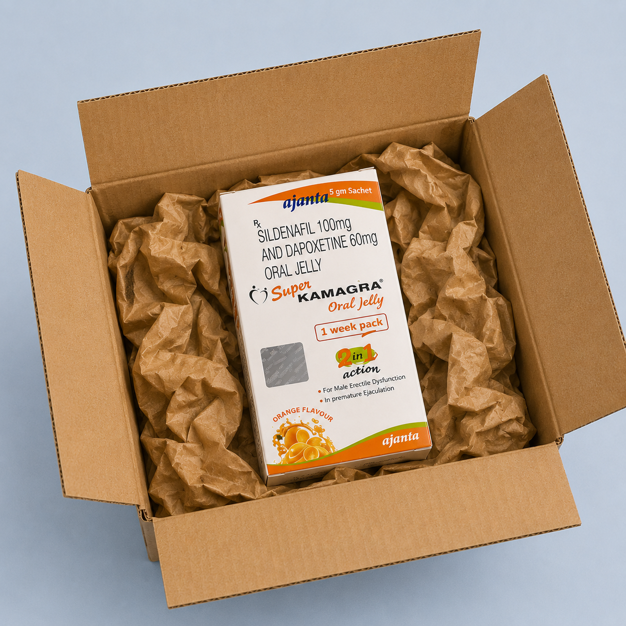 SUPER KAMAGRA ORAL JELLY - envase y producto, imagen 3